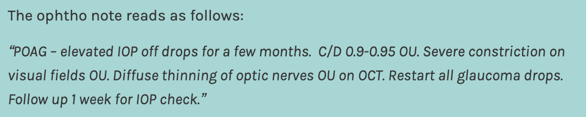 20_20SIM's tweet photo. What's being described in this #ophthalmology note? Check out the 👁️ #abbreviations section to find out!

👉👀 abbreviations: https://t.co/DdaSxcoYyw
👉 Case 5⃣: https://t.co/MNsulqKNFX

#OphthoTwitter #MedEd #VirtualEd #MedStudentTwitter https://t.co/aXIb2FByg1