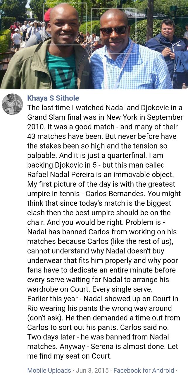 Happy birthday Rafael Nadal Perera.

Hope it\s a bit less dramatic than your 29th birthday 