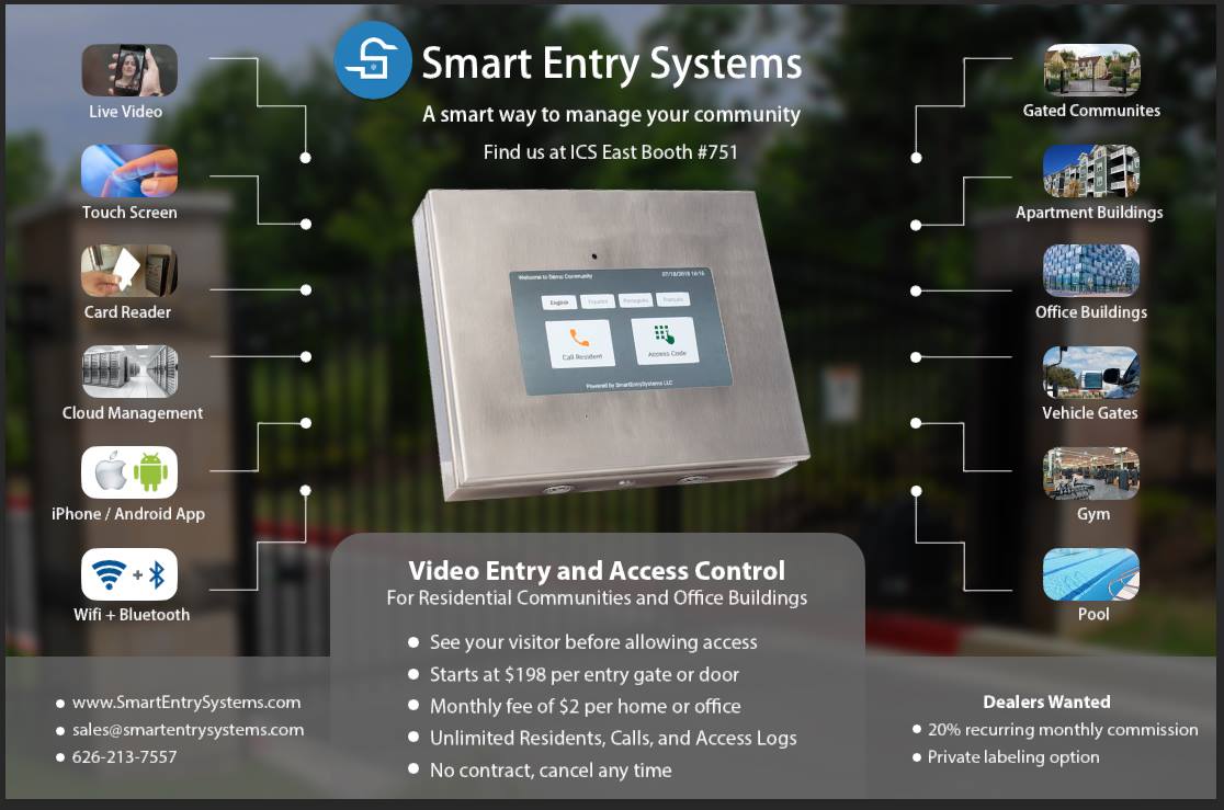 SmartEntrySys's tweet image. Looking for an ideal access control solution for your property?
Check out #SmartEntrySystems
* Unlimited video call
* Community management portal
* Merchant directory
* Cashless vending feature
* Low cost starting from $198
Learn more on smartentrysystems.com
#accesscontrol