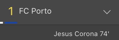 That is incredible.

Porto’s first goal back since lockdown was scored by...

Jesus Corona.