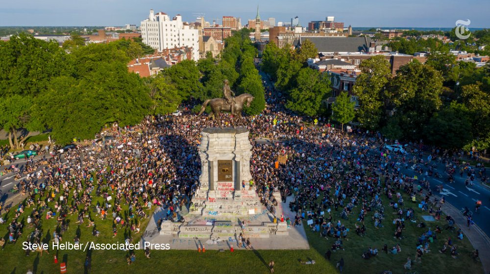 Breaking News: Virginia's governor plans to order the removal of a monument to the Confederate general Robert E. Lee in Richmond, an official said. nyti.ms/3cx3UtB