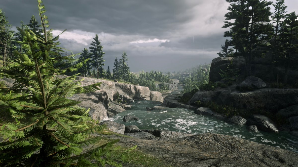 Candysseus's tweet photo. Just up here in our Limited Leavitt jackets &amp; Lister Hats  watching the drama flow away #WRCOutfitters #RedDeadFits #MissCandyLicious 🍭#Epimenides299 #SweetAsPhotos📸 #NoFilters #RedDeadScenes #RedDeadRedemption2 #RedDeadOnline https://t.co/dsuiQ1NX87