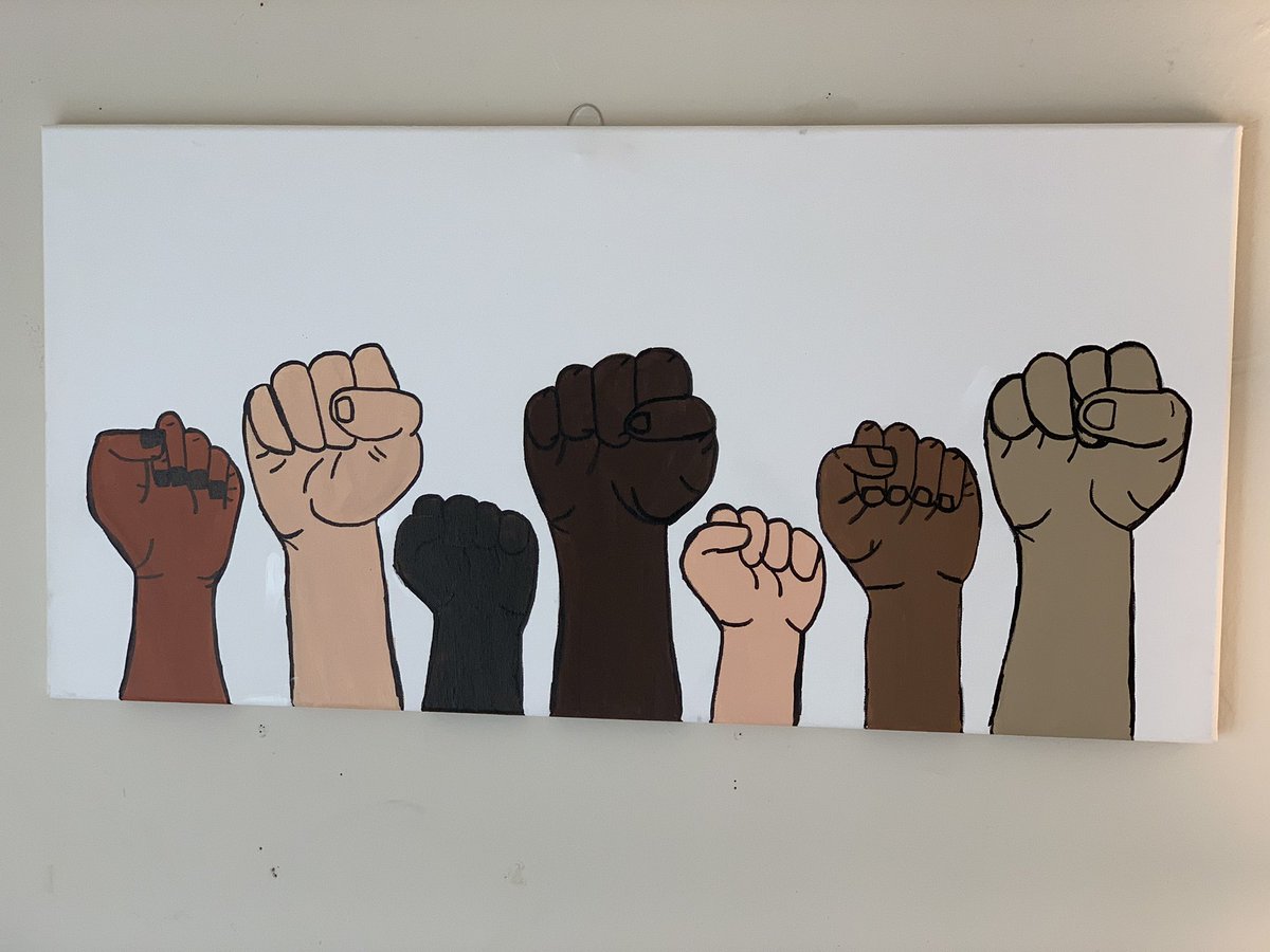 CourtneyEarll's tweet photo. Creating paintings like this one to help out non-profits that assist Black communities. I am not taking any profits except knowing I'm helping out. Donations start at $40 and have gone as high as $80. Message me if you want one. https://t.co/Gm4iNGxSEf