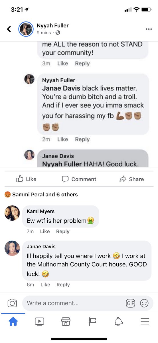 Samanthaaxmae's tweet photo. DO YOUR THING TWITTER
Janae Davis currently is employed by the MULTNOMAH COUNTY COURTHOUSE is an outwardly racist, hateful ass bitch https://t.co/uffFB7U1pM