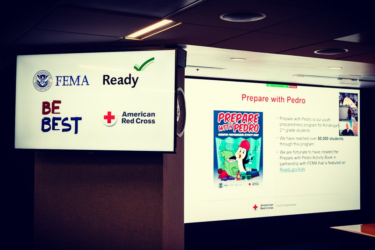 FLOTUS45's tweet photo. Today I was briefed by @fema &amp; @RedCross on their preparedness education partnership &amp; how to help our youth be ready to take action during a natural disaster. These resources &amp; ed programs are vital for the safety of our children to help them prepare for an emergency. https://t.co/TwxBGWkkPE