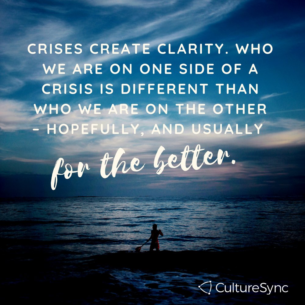 The time is now #crisiscreatesclarity #transformation #culturesync #leadership