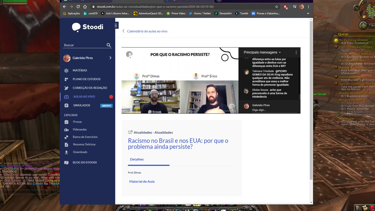 dontmindmeimsun's tweet photo. minha vida, neste exato momento, se resume a escutar aula e jogar, pq não tem como ignorar uma aula dessas AHUSHDIAH #Stoodi #QuarantineLife https://t.co/oOMFsqhHhs