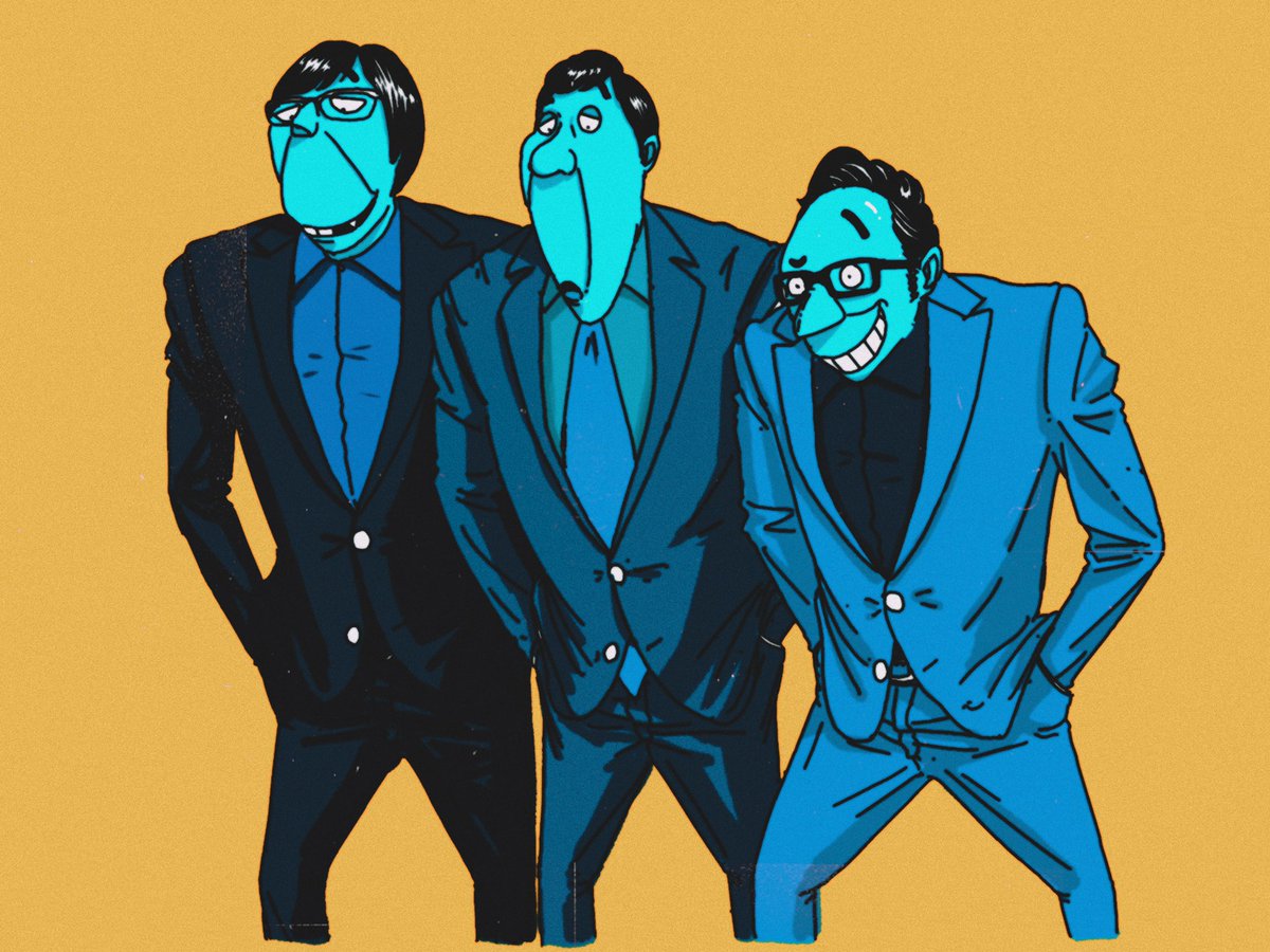 formal suit multiple boys male focus necktie hands in pockets 3boys  illustration images