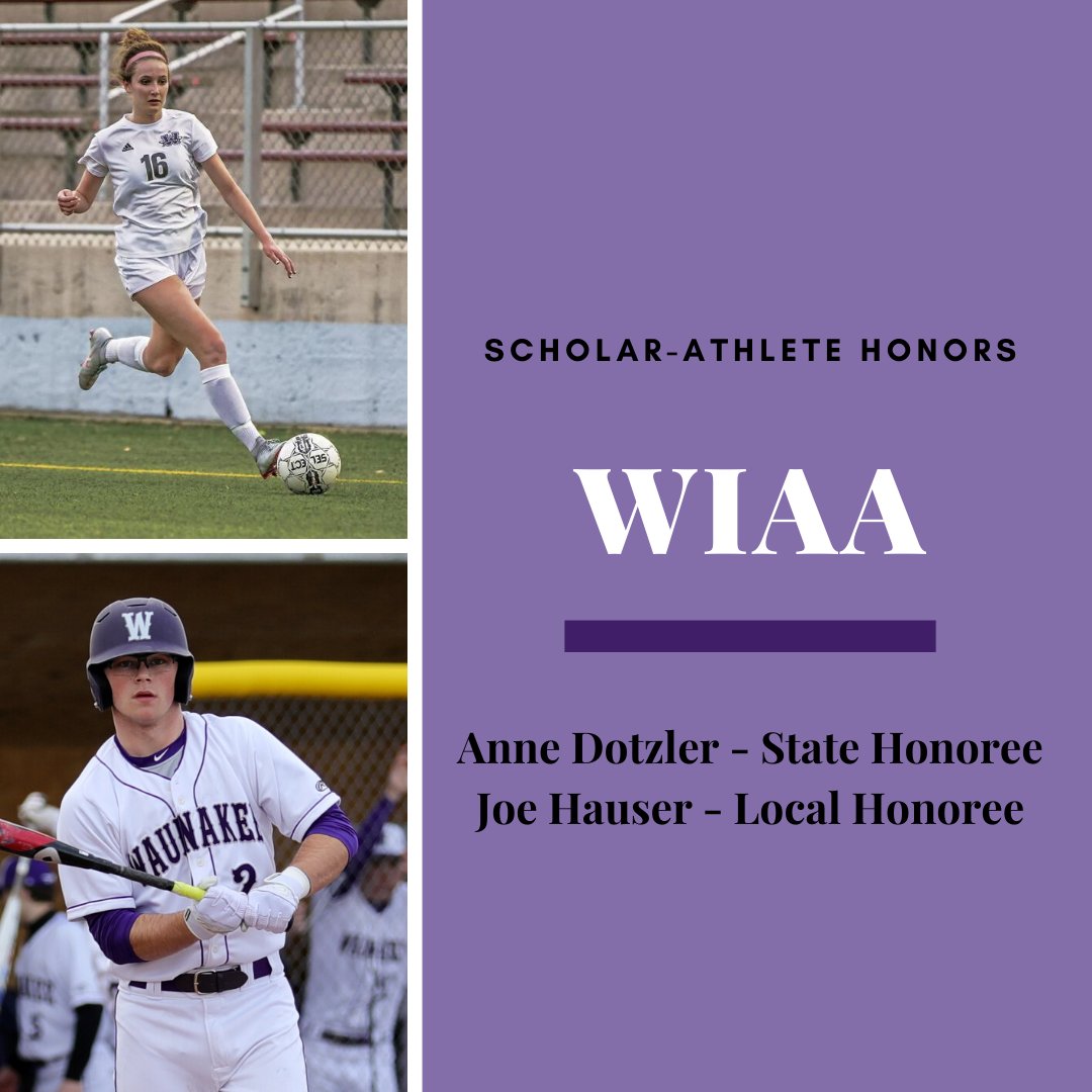 Reedsburg_AD's tweet photo. Congratulations to Anne Dotzler &amp; Joe Hauser! Both were named WIAA Scholar-Athletes Honorees. #thekee GO WARRIORS! #waunakeeway https://t.co/xhZJxa3gV8
