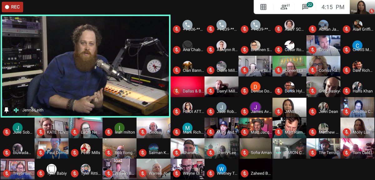 Thanks everyone for a terrific first <a href="/cbcsask/">CBC Saskatchewan</a> virtual podcast meetup #cbcskpodcasters