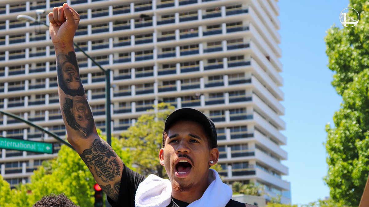 warriors's tweet image. &quot;We built different ... This city brings people like yourselves [together].&quot;

Today in Oakland, @juanonjuan10 brought the community together for his Walking in Unity event

#BlackLivesMatter || #DubNation