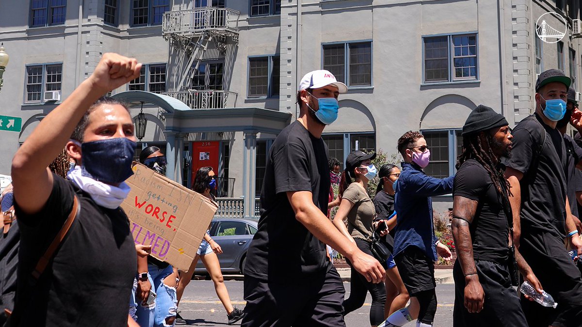 warriors's tweet image. &quot;We built different ... This city brings people like yourselves [together].&quot;

Today in Oakland, @juanonjuan10 brought the community together for his Walking in Unity event

#BlackLivesMatter || #DubNation