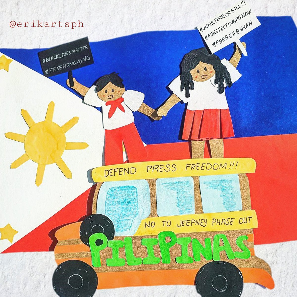 esccarrot's tweet image. This is my &quot;Art for the PH&quot; thread:

SPEAK UP. SPEAK NOW.
Maging mamamayan na mulat at may paki-alam.

#JUNKTERRORBILL
#MASSTESTINGPHNOW
#PARASABAYAN
#DefendPressFreedom
#NoToJeepneyPhaseOut
#ResistAsOne
#BlackLivesMatter
#FreeHongKong