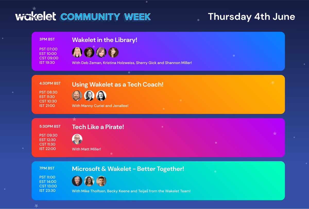 wakelet's tweet photo. Community Week has already given us so many incredible memories! Thank you all for taking partπππ
Join us on Thursday for even more community celebrations!πβ¬οΈ
#WakeletCommunityWeek https://t.co/OVjY8vQPMx