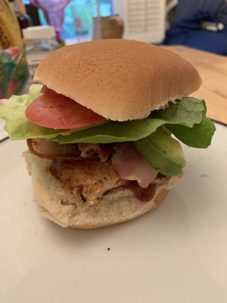 Forgot about this thread so gonna play catch up. A bad shot of my bbq chicken BLAT sandwich