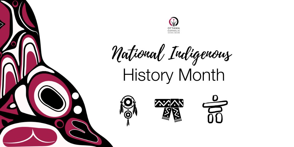 OttCatholicSB's tweet photo. June is National #IndigenousHistoryMonth. We are proud to celebrate and honour the rich heritage, traditions, contributions and achievements of Canada’s First Nations, Inuit and Métis people. @ocsbindigenous #ocsbEquity #ocsbAtHome #ocsbIndigenousEd https://t.co/ZIcIcucwrj