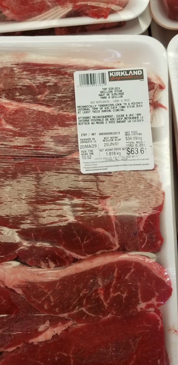 jamieh1972's tweet image. So Costco  oshawa ont  has Jack  there price by more then double  this pack  was last week  a 4 pack  now it's a 3 pack thanks Costco  not just the stakes  all meat has doubled   and we cant afford  are rent or food  and u do this nice