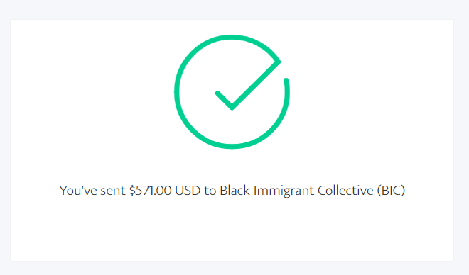 ty to everyone who commissioned!! on reclaim the blocks suggestion I've donated the funds to BIC (Black Immigrant Collective)! we were able to pull together $550+! I'll try to open and do more of these this weekend but please consider donating anyway: https://t.co/IZodloEyvS 