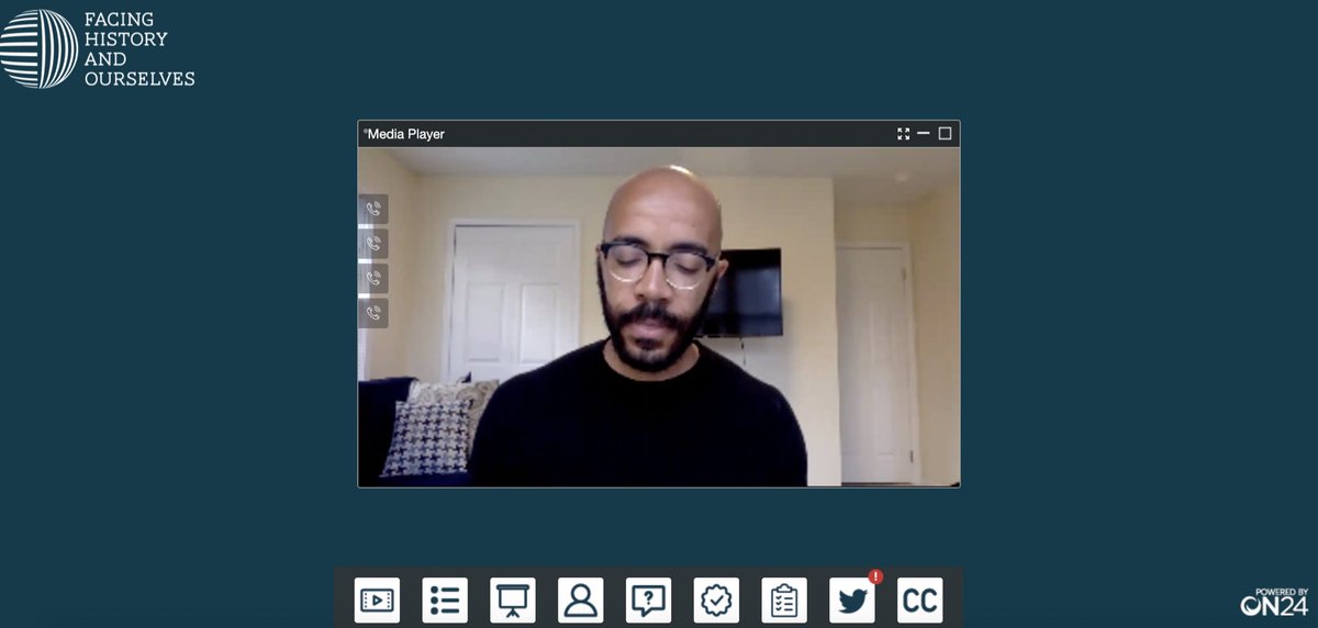 mariagalanis's tweet image. Hearing @ClintSmithIII read some of his poetry tonight. Such a highlight. Thank you. So great. @facinghistory #fhonline