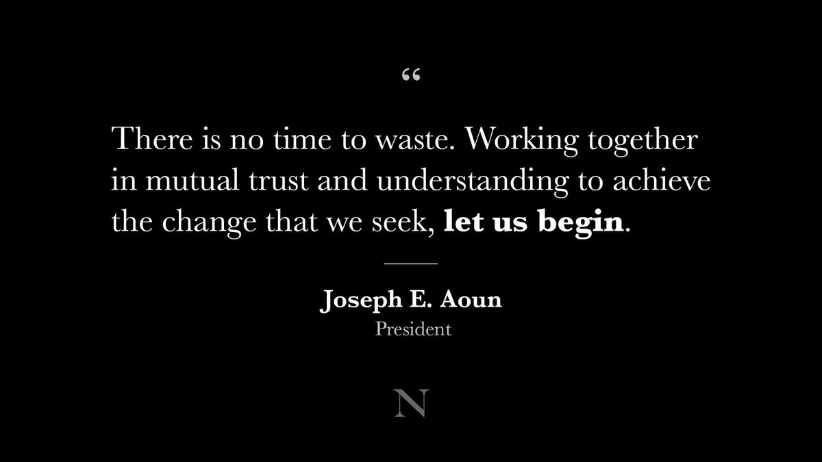 Northeastern's tweet photo. On Monday, June 8, we will suspend all classes and close all administrative and academic offices on all of our campuses to join together in unity with those all around the world who are grieving and angry over persistent injustice toward African-American citizens. https://t.co/0KRISxPh4t