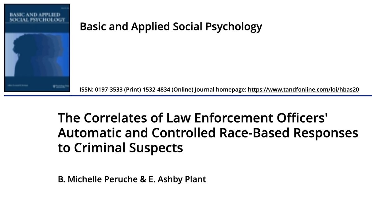 34/ Negative views of black people correlated with officers "shooting unarmed Black suspects on a shooting simulation... Officers with positive contact with Black people in their personal lives were particularly able to eliminate these biases with training on the simulation."