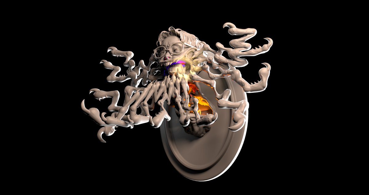 Solvrium's tweet image. Finally. Finished this, I wanted to do better with the texturing but everything kept going wrong like my normals are all kind of fucked up for some reason and let's not even check my UVs, also this exam is for tomorrow so I just wanted to get it over with. 
Original by @bwusagi !