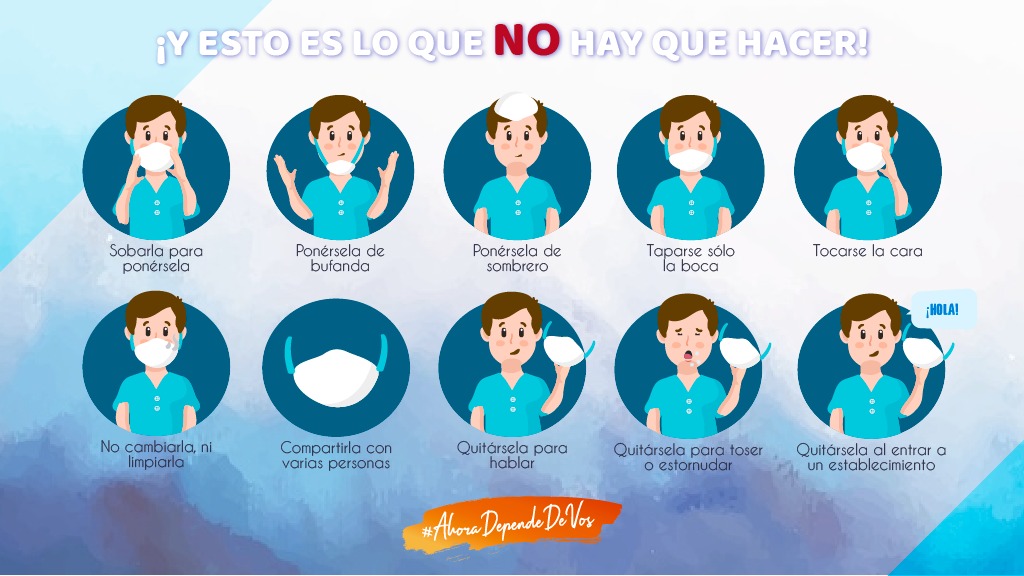 PoliciaHonduras's tweet photo. 🚫✋ Evita hacer esto con tu mascarilla https://t.co/y76XW9HKhi