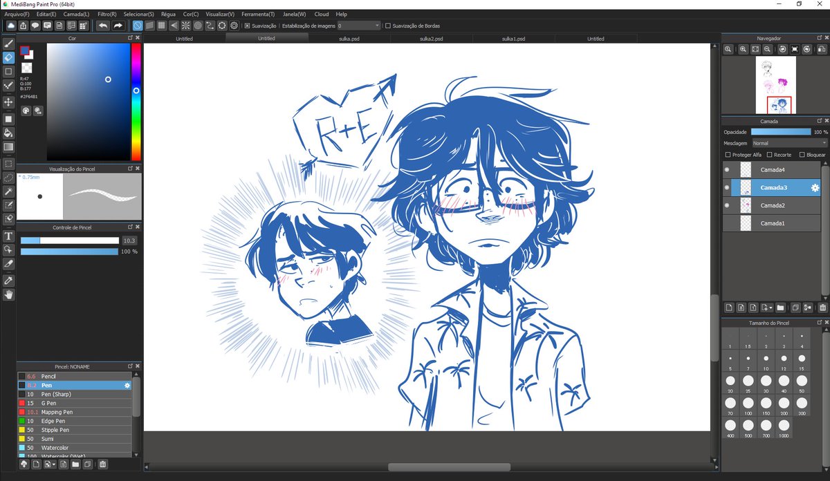 Ai gente baixei o MediBang e a linha desse programa é LINDAAAAAAAAAAAAAAAAAAAAA (jabá de graça fazer oq o programa é de graça tb)
#reddie porque saudades
