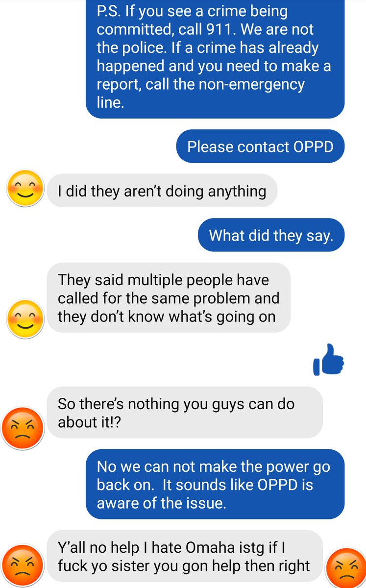 omaha_scanner's tweet image. No, we can not make the power come back on...  Threatening to fuck our sister will also not make the power go back on...
🤏🍆