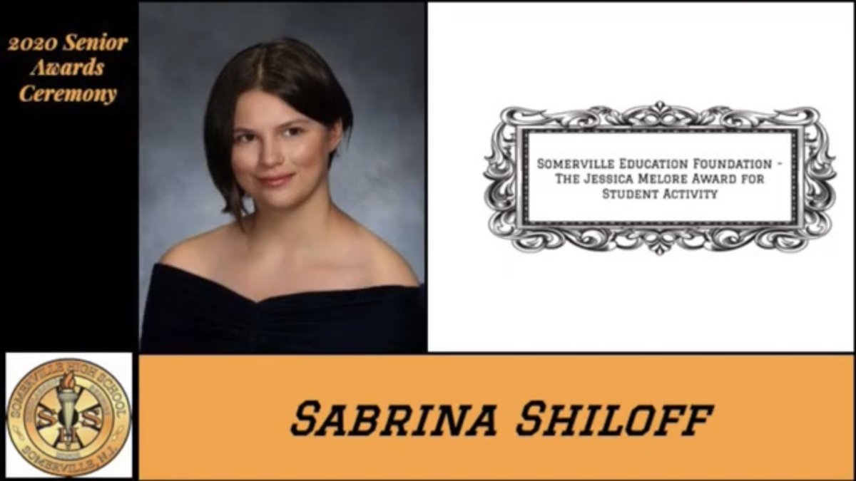 The Somerville Education Foundation (SEF) is proud to announce that the winner of this year’s Jessica Melore Award for Student Activity is Sabrina Shiloff! 
Congratulations to Sabrina and all of the other winners! #allin4theville
<a href="/VDVPreschool/">VDV Preschool</a> <a href="/VDVpal/">Rob Reavey</a> <a href="/principal_sms/">Anthony Benjamin</a> <a href="/GFoleySHS/">Gerard Foley</a>