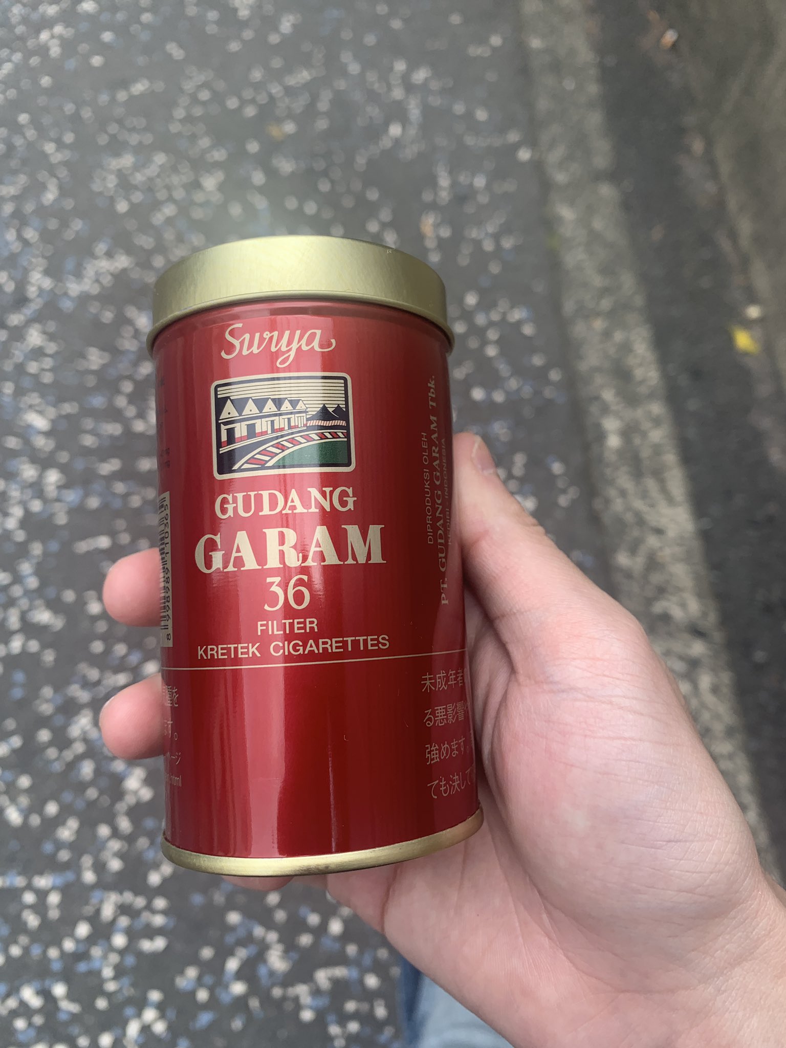 極希少 GUDANG GARAM ガラムスーリヤ缶型 マッチ