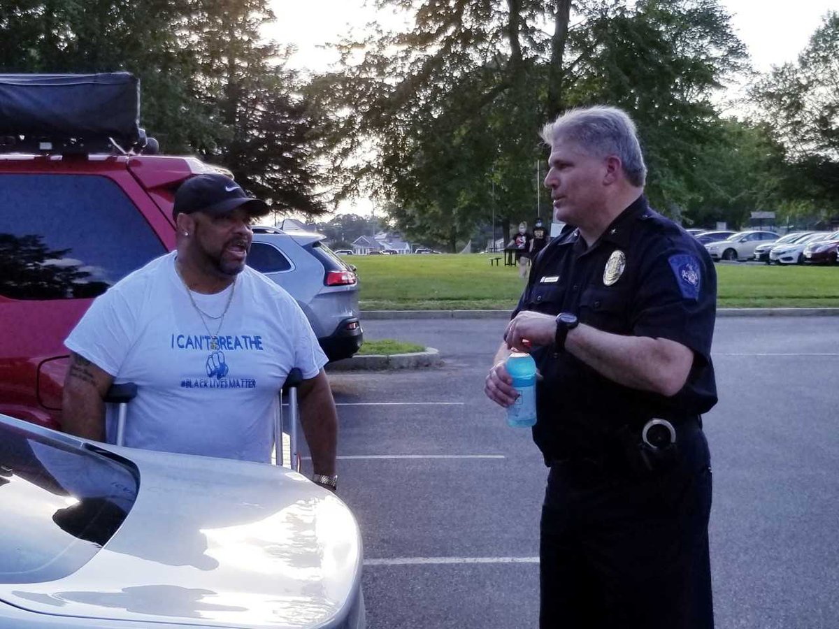 firstsheriff's tweet photo. Thank you to the St. Mary's County community and the participants of the March for Equality for a peaceful demonstration against social injustice. There were no arrests this evening at the march. Attendance was at least 1,000 people. https://t.co/BL2K4akzpd