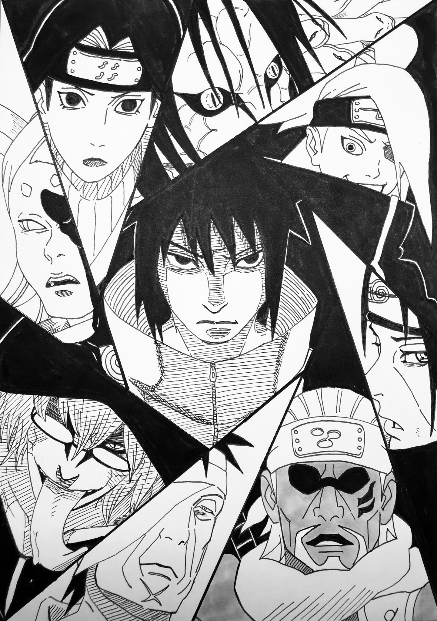 K 1枚目は前回載せたイラストですが 今回の2枚目と見比べて楽しんでいただけると嬉しいです ナルトとサスケ 今までの強敵達 やっと完成した Naruto Boruto Naruto好きと繋がりたい 絵描きさんと繫がりたい