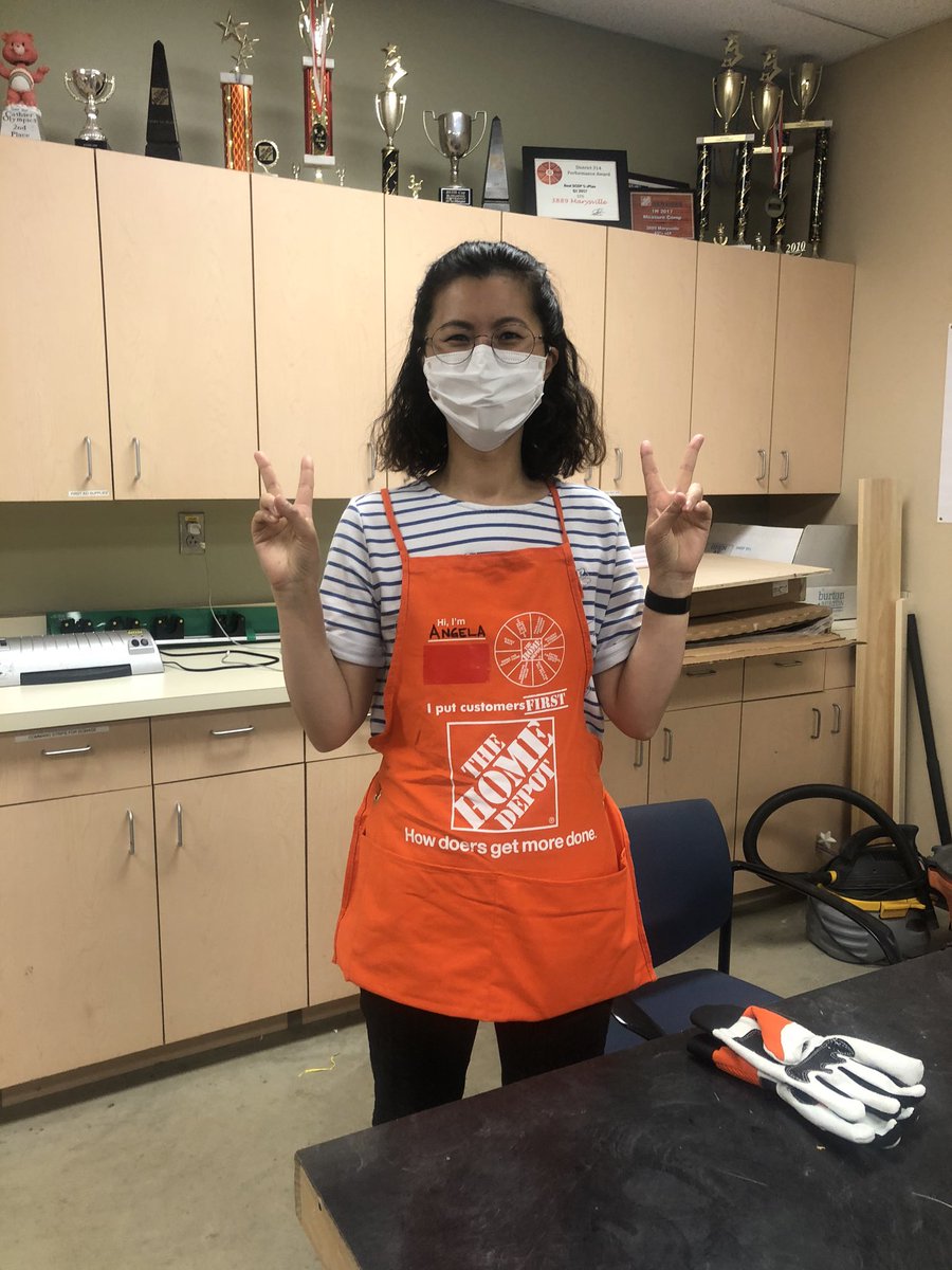 flyingtiger1999's tweet photo. Home Depot Day 3, first day on the sales floor, curbside pickup!  We love you and are very proud of you Gil Ok (aka Angela) https://t.co/CEH2DXly56