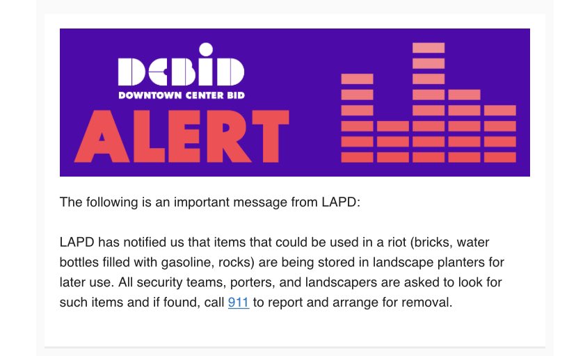 ...And I’d invite my #DTLA neighbors check outside your building for these items. Can’t let the message and story pivot from the issue. Not sure <a href="/LAPDHQ/">LAPD HQ</a> are the best to call here. Let’s do our part to sniff this out ✊🏻