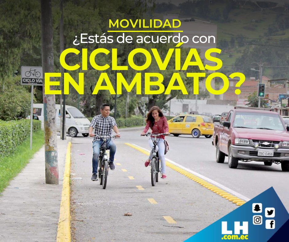 horatungurahua's tweet image. #Ambato | El Municipio impulsa encuestas para conocer cómo ha cambiado los hábitos de movilidad de la ciudadanía y saber qué opinan sobre los biciparqueaderos y ciclovías emergentes. Te contamos ➡️ bit.ly/CilclvAmb #EmergenciaSanitaria