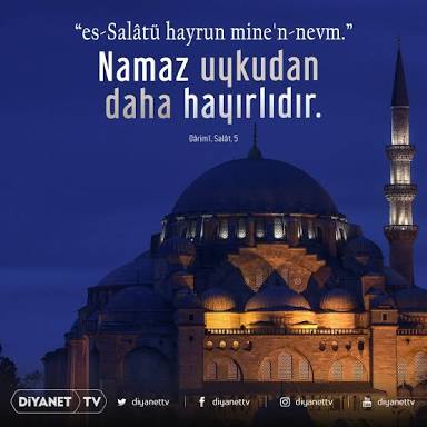 تويتر \ Fikri BEBEK على تويتر: @dervislerdiyar Esselatu hayrun minen nevm”  “Namaz uykudan hayırlıdır.” Rabbim günümüzü hayırlı ve bereketli kılsın  inşallah. Selam ve dua ile. https://t.co/fcmrKExdBG