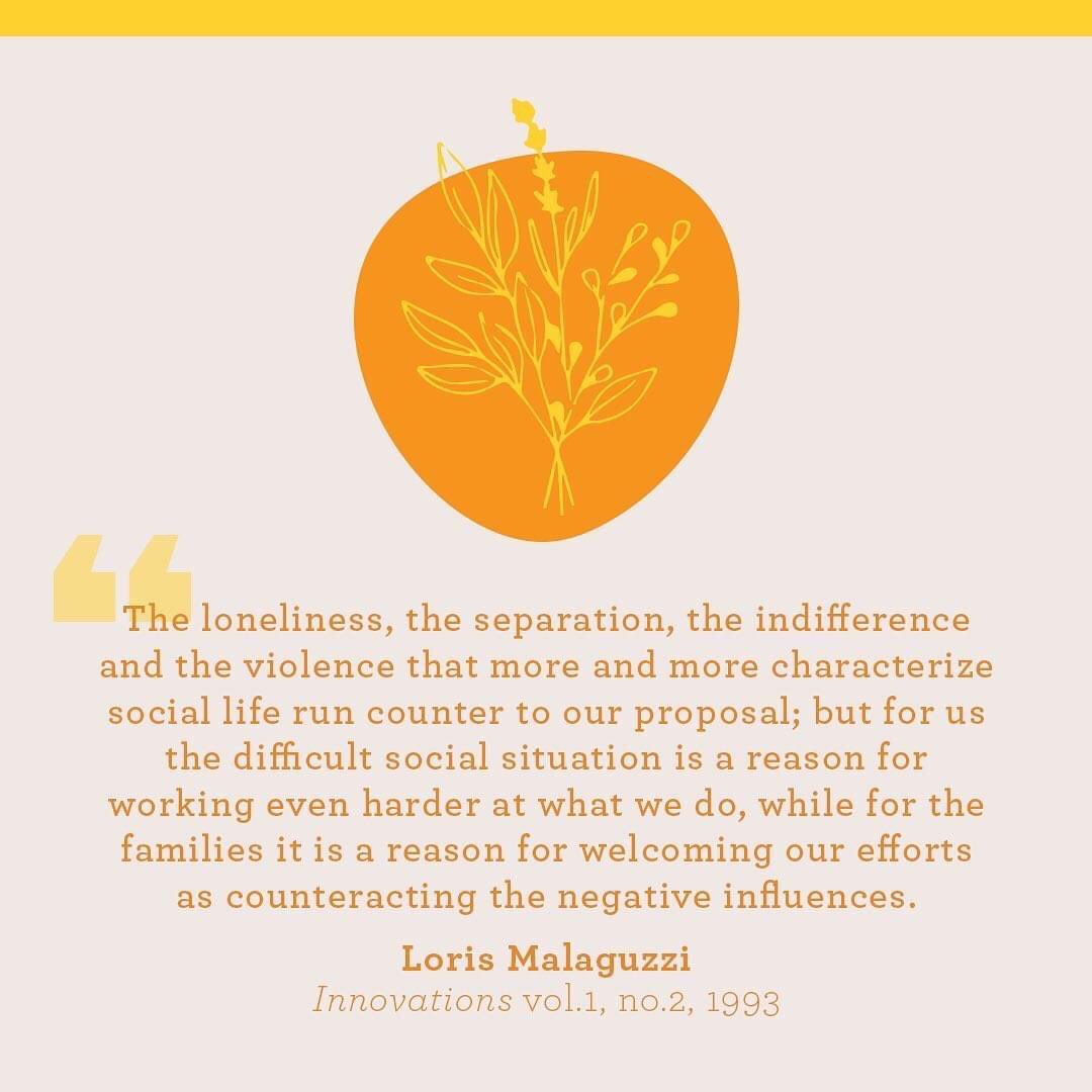 The principles of teaching &amp; learning in Reggio Emilia are grounded in democracy, agency and seeing children as competent &amp; capable. How are we nurturing young children’s understanding of what is happening in the world?
Image from North American Reggio Emilia Alliance #ReggioPLC