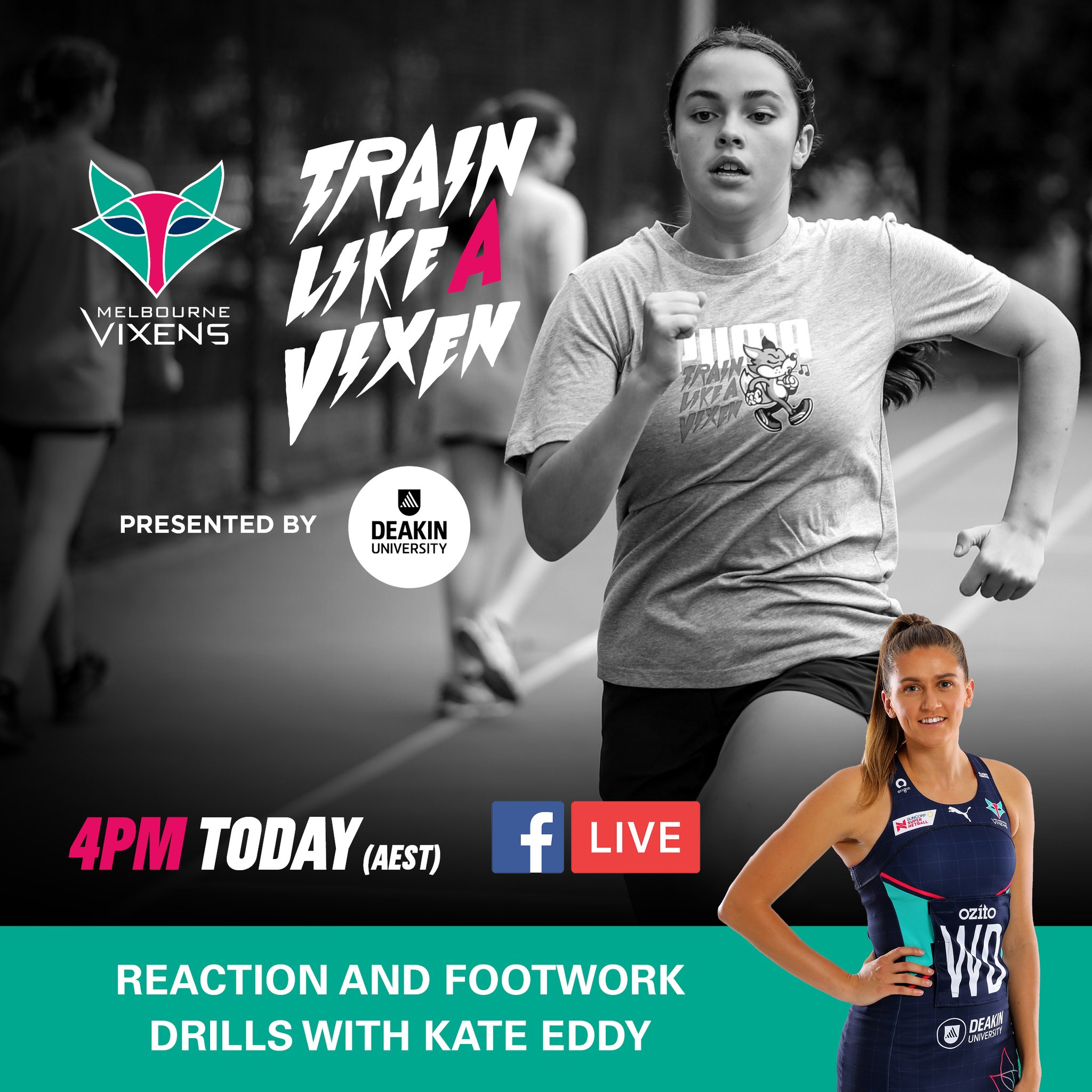 Melbourne Vixens on Twitter "For today’s Train Like a Vixen clinic, Kate Eddy is helping you