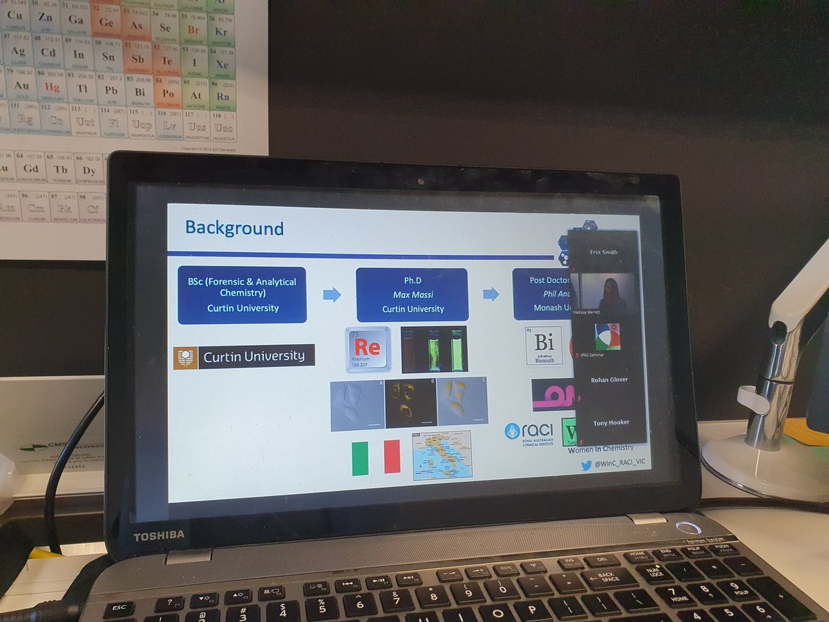 It was a pleasure to introduce @mel_werrett at this weeks @IPASadelaide virtual seminar. An interesting talk on using bismuth compounds as antibacterial material. 
#womeninstem