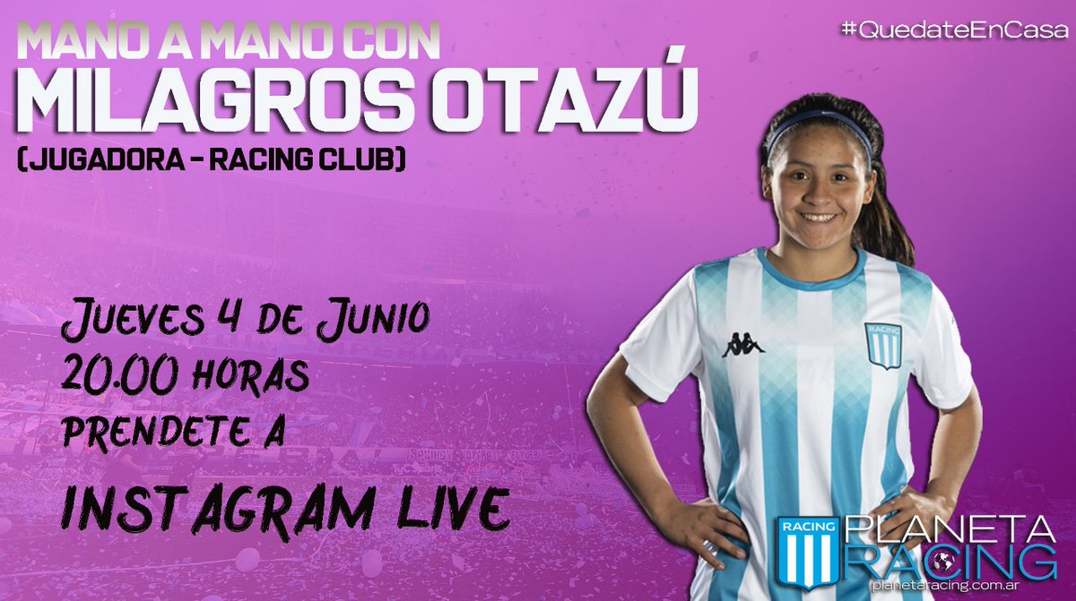 FemeninoRC's tweet photo. Mañana tenemos un día a puro Racing!!!!!

Tres notas, tres historias.
16.30 Micaela Adorno
19hs  @AgusVidal__ 
20hs  @otazumili https://t.co/rmbxlwibli