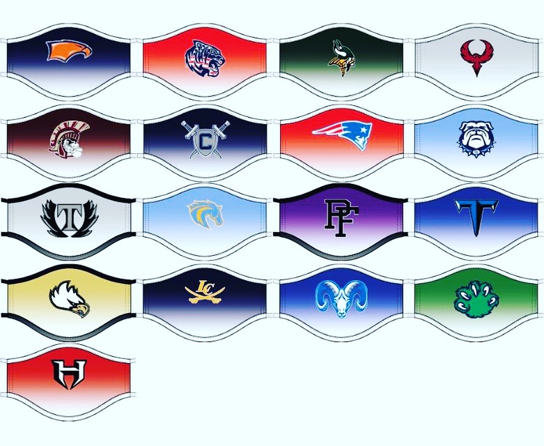 Face masks for all 17 LoCo High Schools now available at Cheers Sports! $10 each