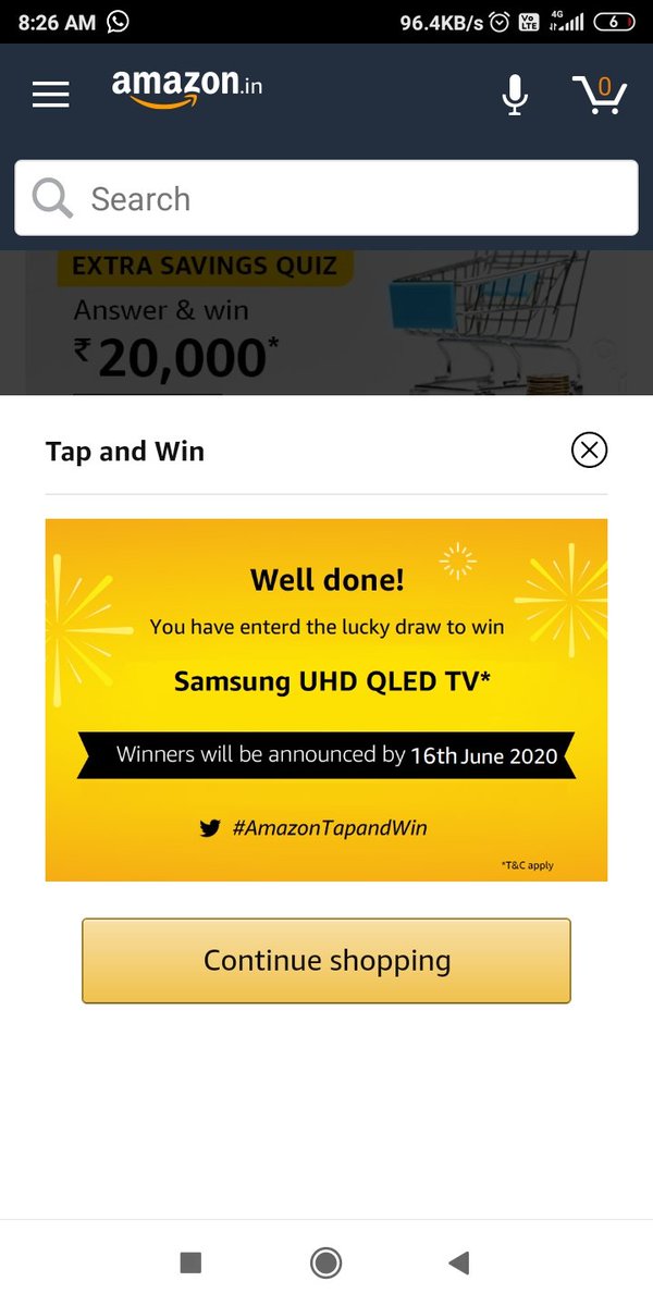RoxenMeena's tweet photo. @amazonIN 
#AmazonTapandWin https://t.co/mKbxx8OGun