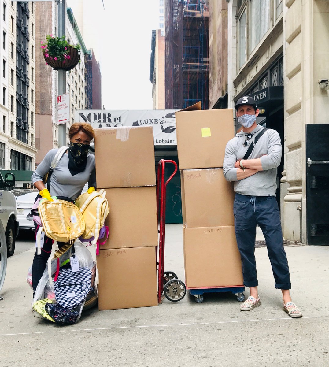 HeartsofGoldNYC's tweet photo. THANK YOU @statebags for donating a SLEW of backpacks for our HoG kids! Whether the kids actually go back to school in September, they will still need school supplies and we will provide these backpacks filled with grade-appropriate supplies to each child. #backpacks https://t.co/vIQB4XmnKR