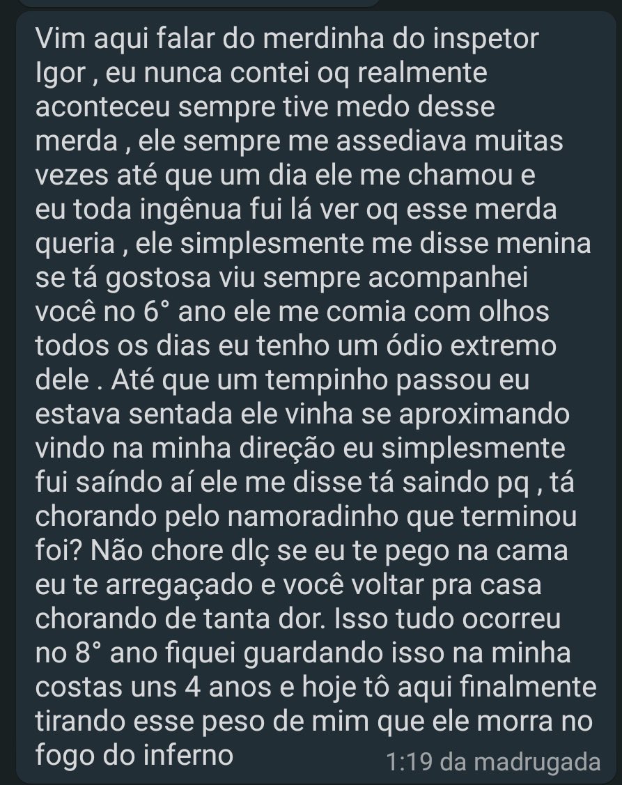 exposit11's tweet image. Eu mesma já tive minhas experiências com o mesmo, imagina quantas (tudo menor de idade)