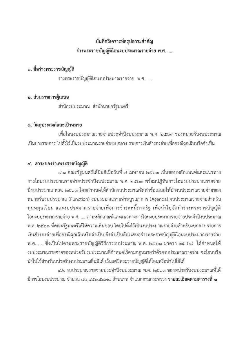 tpdpage's tweet photo. [TPD Data]

บันทึกวิเคราะห์สรุปสาระสาคัญ ร่างพระราชบัญญัติโอนงบประมาณรายจ่าย พ.ศ. ....

อ่านรายงานการวิเคราะห์ได้ที่ https://t.co/knlmgsITPp

#ประชุมสภา #ร่างพระราชบัญญัติโอนงบประมาณรายจ่าย #TPDKKG #TPDBFF #เด็กสร้างชาติ #พูดทั้งโลก https://t.co/gOSO2pwNlC