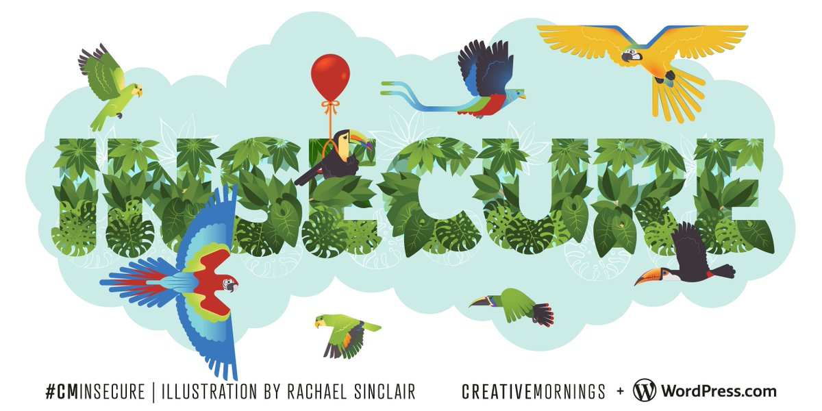 “Ignite a small dose of your courage and fiercely protect its flame.” June’s theme is #CMinsecure. It was chosen by <a href="/cm_louisville/">CreativeMornings/LOU</a> and illustrated by <a href="/SinclairArt/">Rachael Sinclair 🎨☕</a>. Presented globally by <a href="/wordpressdotcom/">WordPress.com</a>. Save the date for our next session on June 26th at 9am. #CMMuc