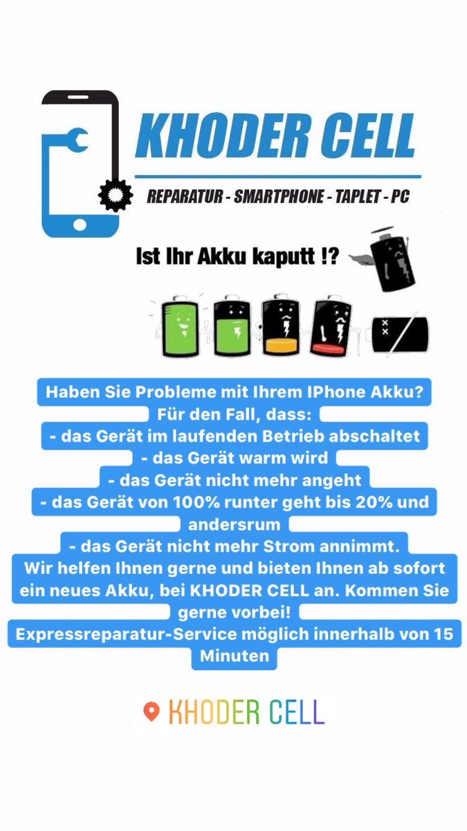 aymxtec's tweet photo. #akkuaustausch #akku #Apple #akkureparatur #khodercell https://t.co/TkUVTpRll9