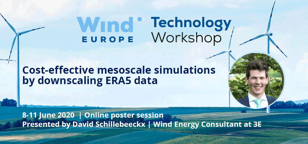 3E_renewables's tweet photo. Check out 3E’s research on ‘Cost-effective mesoscale simulations by downscaling ERA5 data’ at the virtual poster session of the @WindEurope Technology #Workshop. Abstract: https://t.co/Fu0l2rqOUf
#WindTech20 #windenergy #windpower #renewableenergy #windindustry #webinar https://t.co/CYev9c8MBN