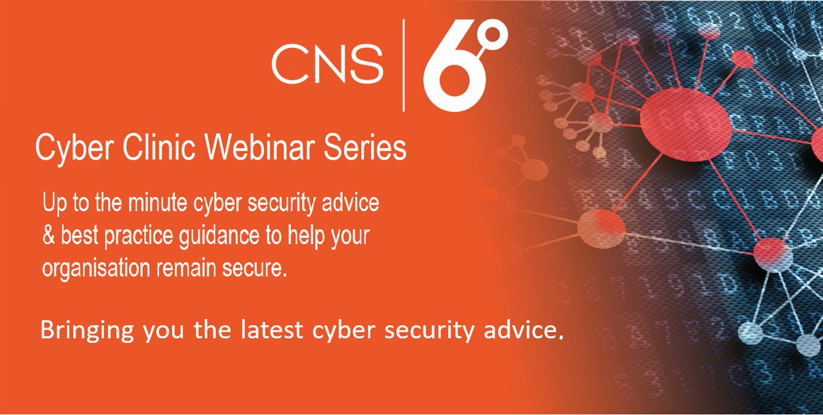 CNS_Security's tweet photo. Join this week's #Cyber Clinic Webinar - The Movers &amp; Changers - Considerations around remote &amp; furloughed staff - Coping with new hybrid working models. https://t.co/tlS3vd1HHZ

#threatlandscape #cybersecurity #informationsecurity #phishingattacks #securityawareness #phishing https://t.co/AUPlzRTKvP